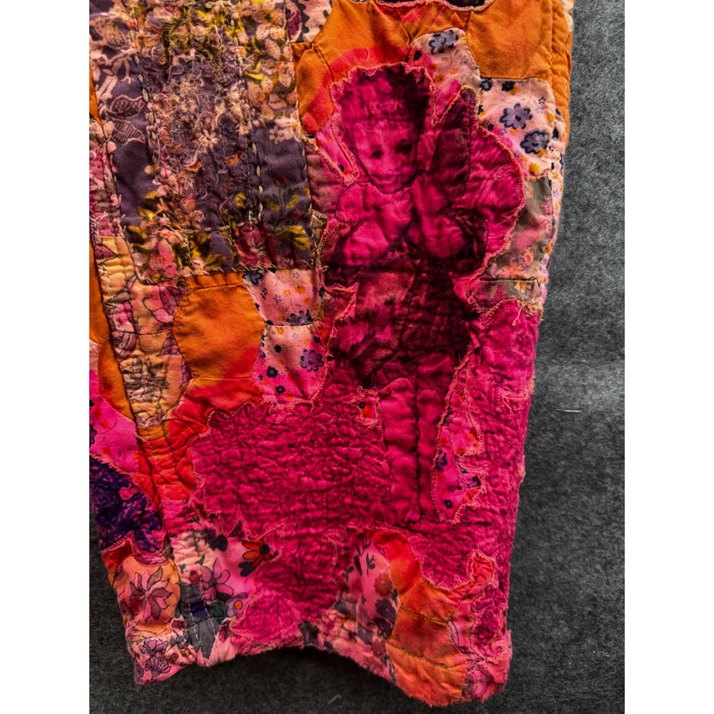 Magnolia Pearl Love Co Quilt Nature Pant Size OS Patchwork Pink Orange Boho - Picture 14 of 16